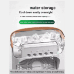 10 Inches | Large Size Portable Mist Cooling Fan | Usb Electric Fan With Led Night Light, Fine Mist Water, And Humidifier Function | Led Night Light Water Mist | Random Color - Image 3