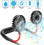Hanging Neck Fan for Kitchen | Folding Handheld Fan Wearable Portable Neckband Mini Fan USB - Image 7