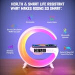 G63 Bluetooth Speaker Atmosphere Light Wireless Charger Bedside Music Wake-Up Light Bluetooth Sound Multiple Light Modes - Image 5