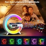 G63 Bluetooth Speaker Atmosphere Light Wireless Charger Bedside Music Wake-Up Light Bluetooth Sound Multiple Light Modes - Image 4