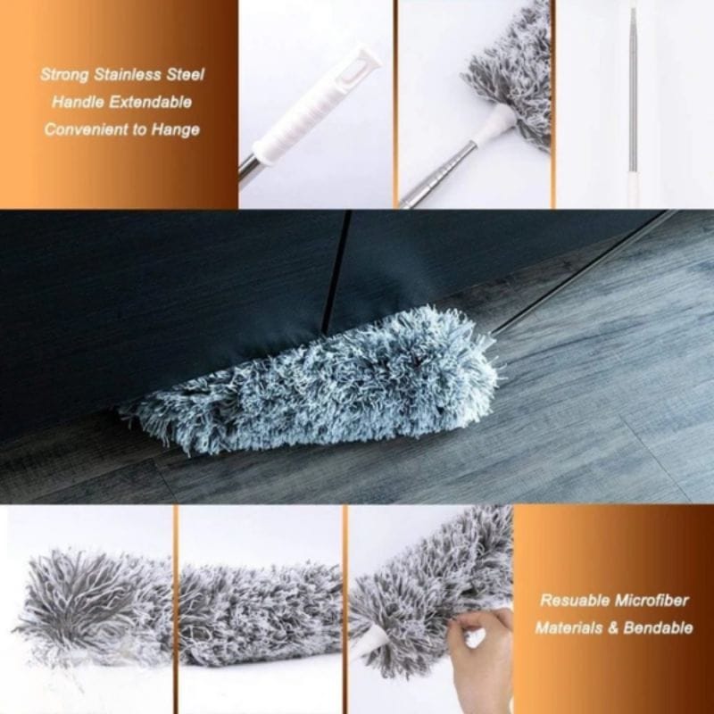 product-image-2-12 Extendable Microfiber Duster with Long Telescopic Handle | Long Reach, Bendable Head, Washable Fan & Ceiling Cleaner - Image 1