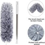 Extendable Microfiber Duster with Long Telescopic Handle | Long Reach, Bendable Head, Washable Fan & Ceiling Cleaner - Image 3