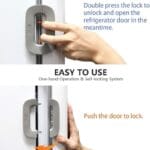 Child Safety Refrigerator Lock | Double Button | Baby Proof | White & Grey - Image 4