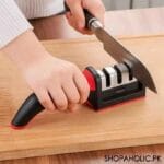 3-in-1 Knife Sharpener Set with Ceramic Peeler | 3-Stage Blade Sharpener & Non-Slip Handle - Image 9